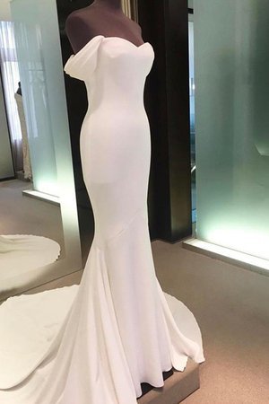 Robe de mariée en salle élégant de traîne moyenne plissage longue - Photo 1