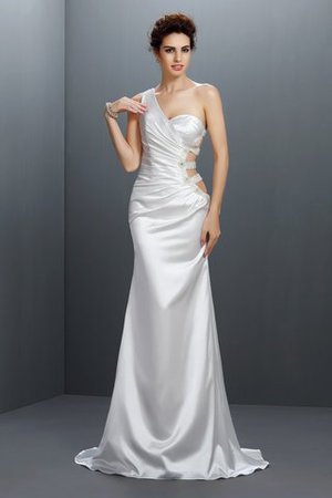 Normale Taille Elastischer Gewebter Satin Meerjungfrau Sittsames Ballkleid ohne Ärmeln - Bild 1