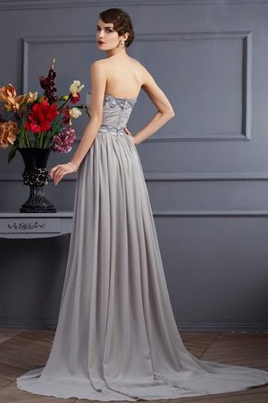 Robe de soirée longue ligne a avec perle de princesse avec fronce - Photo 2