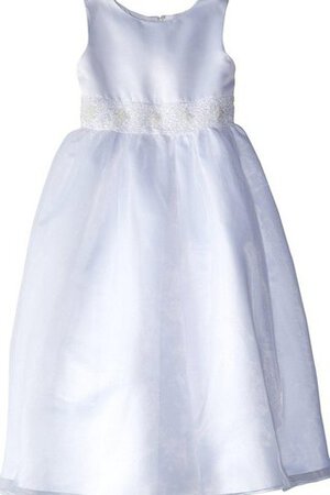 Robe de cortège enfant avec perle ligne a avec sans manches avec nœud à boucles - Photo 1