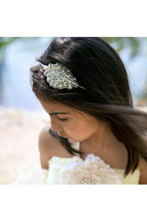 Robe de cortège enfant plissage jusqu'au sol de mode de bal avec fleurs - Photo 4