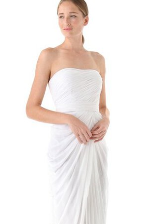 Robe de mariée plissage facile en plage avec sans manches textile taffetas - Photo 3