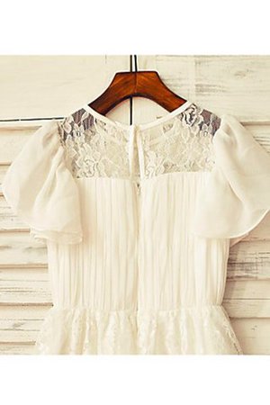 Robe de cortège enfant naturel ligne a avec chiffon de princesse avec fleurs - Photo 5