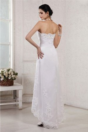 Vestido de Novia de Imperio Cintura de Sin mangas de Cremallera de Alto Bajo - Foto 2