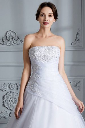 Elegante Vestido de Novia de Corte Evasé de Escote sin tirantes de Natural - Foto 6