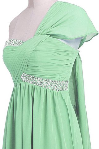 Robe de soirée pailleté en chiffon avec gradins ligne a avec zip - Photo 2