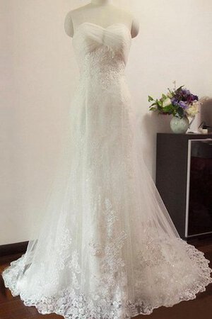 Vestido de Novia de Manga tapada de Espalda con ojo de cerradura de Encaje Adorno - Foto 1