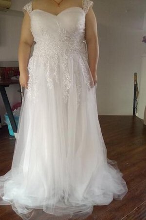 Abito da Sposa Spazzola Treno Elegante moda Cuore con Applique convenzionale - Foto 1