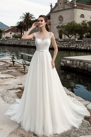 Abito da Sposa A-Line A Terra medievale Formale E Informale in Pizzo con Piega - Foto 1