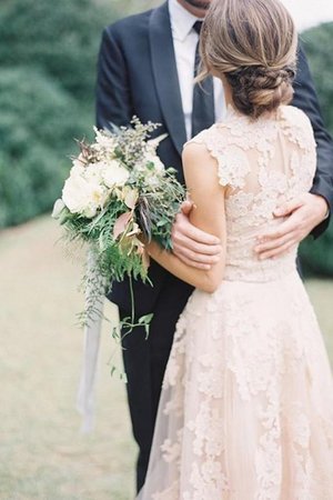 Romántico Vestido de Novia en Tul de Pura espalda de Alta calidad - Foto 2