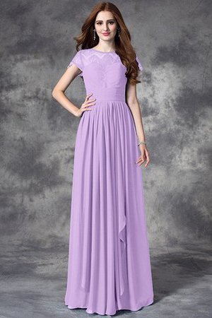 Robe demoiselle d'honneur naturel longue a-ligne avec chiffon de princesse - Photo 20