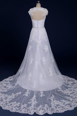 Moderno Vestido de Novia de Escote Corazón de Bordado de Apliques de Cola Barriba - Foto 2