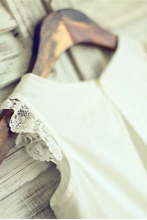 Schaufel-Ausschnitt Prinzessin Reißverschluss Wadenlanges Blumenmädchenkleid mit Bordüre - Bild 3