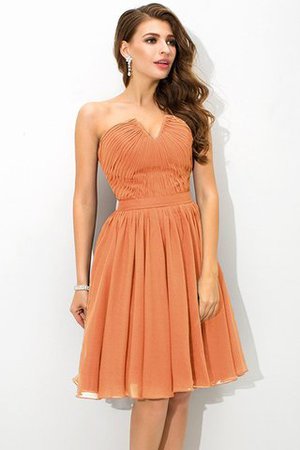 Robe demoiselle d'honneur naturel plissage avec fronce de princesse en chiffon - Photo 19