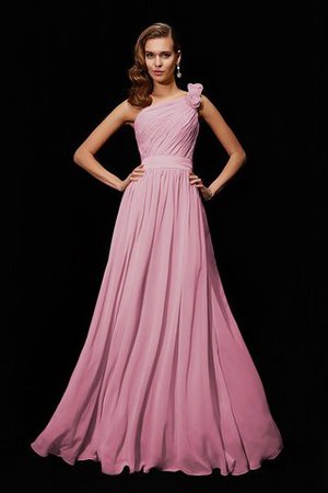 Robe demoiselle d'honneur avec zip en chiffon avec fleurs manche nulle de princesse - Photo 22