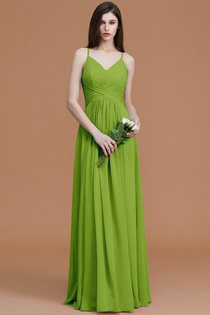 Robe demoiselle d'honneur naturel de princesse ruché avec chiffon avec sans manches - Photo 20