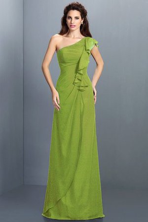 Robe demoiselle d'honneur longue en chiffon gaine avec zip avec sans manches - Photo 14