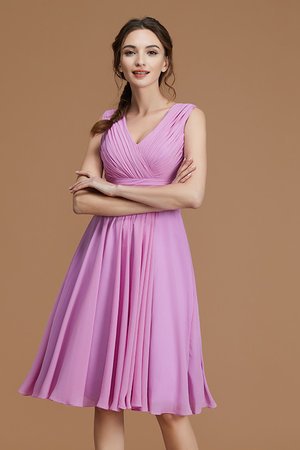 Robe demoiselle d'honneur absorbant de princesse avec chiffon bref naturel - Photo 3