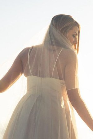 Abito da Sposa a riva Naturale V-Scollo in Taffeta Cerniera Senza Maniche - Foto 4