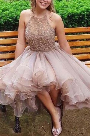 Normale Taille Tolle Prinzessin Kurzes Abiballkleid mit Nackenband - Bild 1