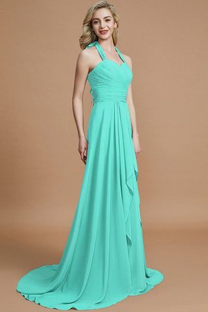 Robe demoiselle d'honneur naturel de dos nu de princesse en chiffon a-ligne - Photo 20