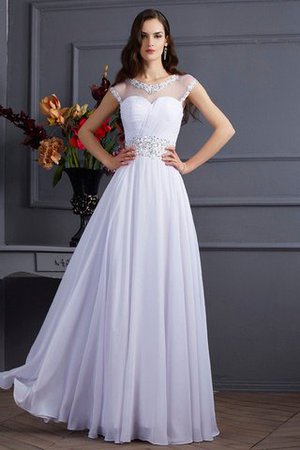 Abito da Sposa Principessa Alta Vita in Chiffon Classico A-Line - Foto 1