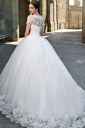 Robe de mariée classique textile en tulle boutonné ceinture de mode de bal - Photo 2