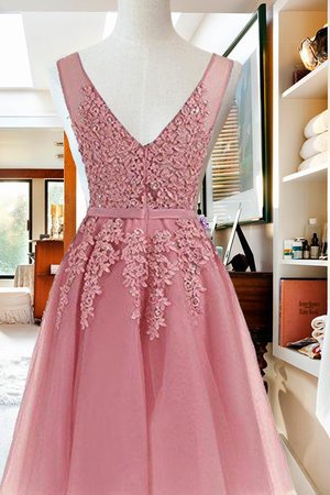 Robe fête de la rentrée en tulle de princesse v encolure frappant bref - Photo 2