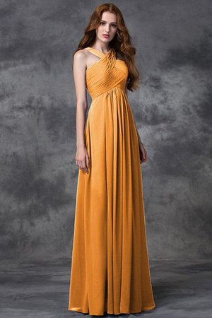 Robe demoiselle d'honneur longue avec zip ruché avec sans manches avec chiffon - Photo 20