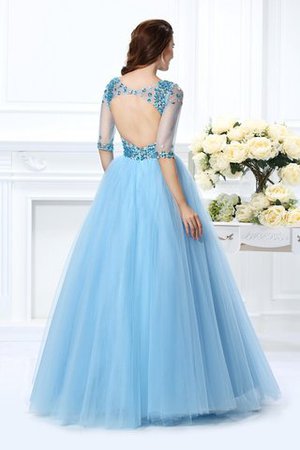 Normale Taille Satin Ärmelloses Anständiges Bodenlanges Quinceanera Kleid - Bild 2