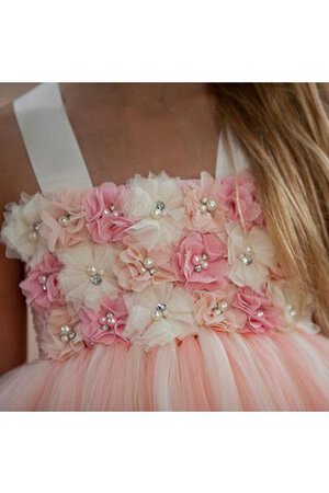 Vestido de Floristas en Tul de Flores de Plisado de Sin mangas de Hasta el suelo - Foto 3