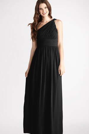 Robe demoiselle d'honneur mode ruché avec chiffon d'épaule asymétrique - Photo 33