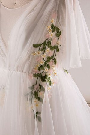 Abito da sposa accattivante largo a-line naturale con applique convenzionale - Foto 5