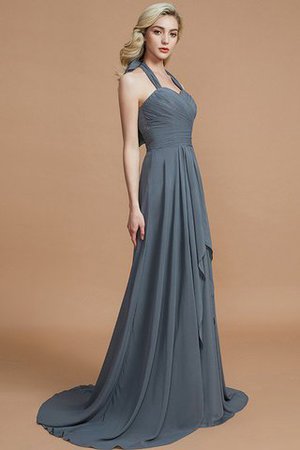 Robe demoiselle d'honneur naturel de dos nu de princesse en chiffon a-ligne - Photo 5