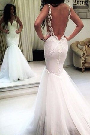 Abito da Sposa Lusso con Applique Naturale Senza Maniche Conotta - Foto 2