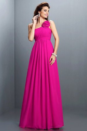 Ärmelloses A Linie Reißverschluss Plissiertes Brautjungfernkleid aus Chiffon - Bild 11