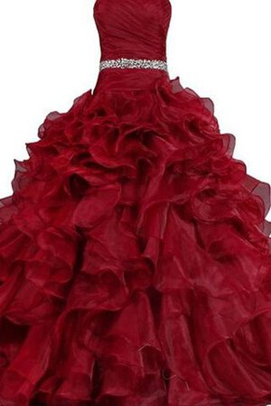 Organza natürliche Taile Tüll Spitze bodenlanges Quinceanera Kleid mit Bordüre - Bild 1