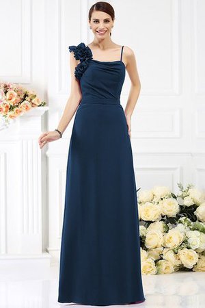 Ärmelloses Reißverschluss Chiffon Empire Taille Bodenlanges Brautjungfernkleid - Bild 11