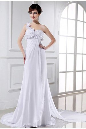 Vestido de Novia de Corte princesa en Gasa de Cola Corte de Flores de Cremallera - Foto 1