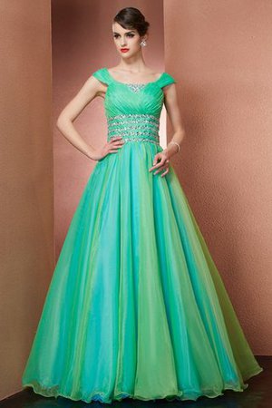 Robe de quinceanera de mode de bal epaule nue en satin cordon avec perle - Photo 1