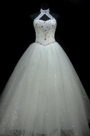 Abito da sposa convenzionale ball gown alta qualità con perline in paillette particolare - Foto 1