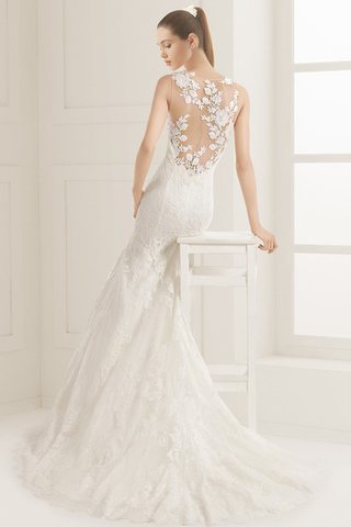 Robe de mariée chic sexy au niveau de cou sans ceinture avec sans manches - Photo 2