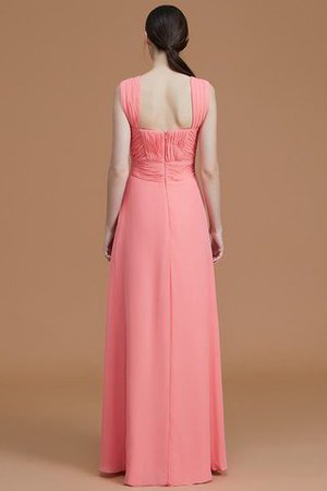 Robe demoiselle d'honneur naturel avec sans manches en chiffon a-ligne ruché - Photo 36