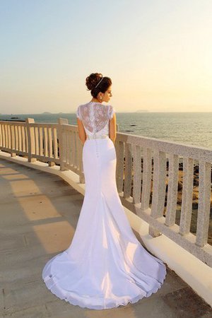 Abito da Sposa con Perline Elegante a Spiaggia Senza Maniche in Chiffon - Foto 2