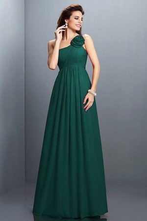 Ärmelloses A Linie Reißverschluss Plissiertes Brautjungfernkleid aus Chiffon - Bild 9