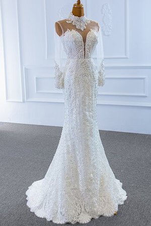 Robe de mariée de traîne moyenne textile en tulle avec perle onirique romantique - Photo 5