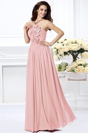 Robe demoiselle d'honneur fermeutre eclair en chiffon avec fleurs de bustier ligne a - Photo 21