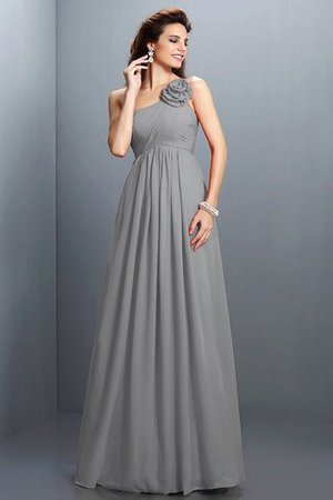 Ärmelloses A Linie Reißverschluss Plissiertes Brautjungfernkleid aus Chiffon - Bild 27