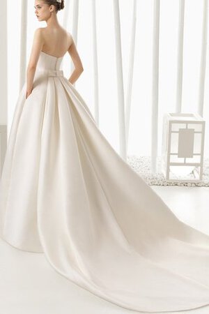 Abito da Sposa A-Line Spazzola Treno con Tasca in Raso Elegante con Fiocco - Foto 2