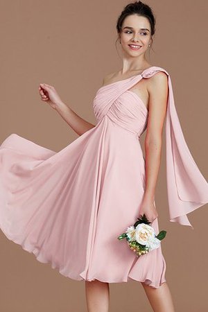 Robe demoiselle d'honneur bref ruché en chiffon ligne a avec sans manches - Photo 25